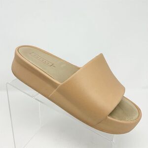 Corky's Women's Slip-On Sandals Size 8 Beige Casual Summer Flat Platform